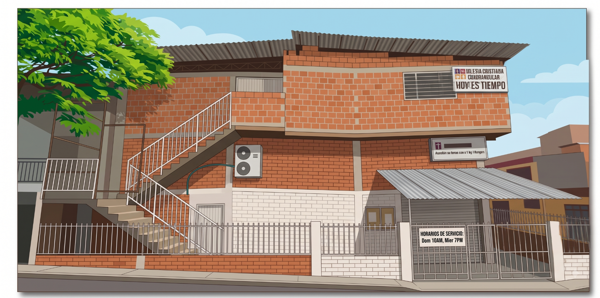 Ilustración de la fachada de Calvary Chapel Hoy es Tiempo
